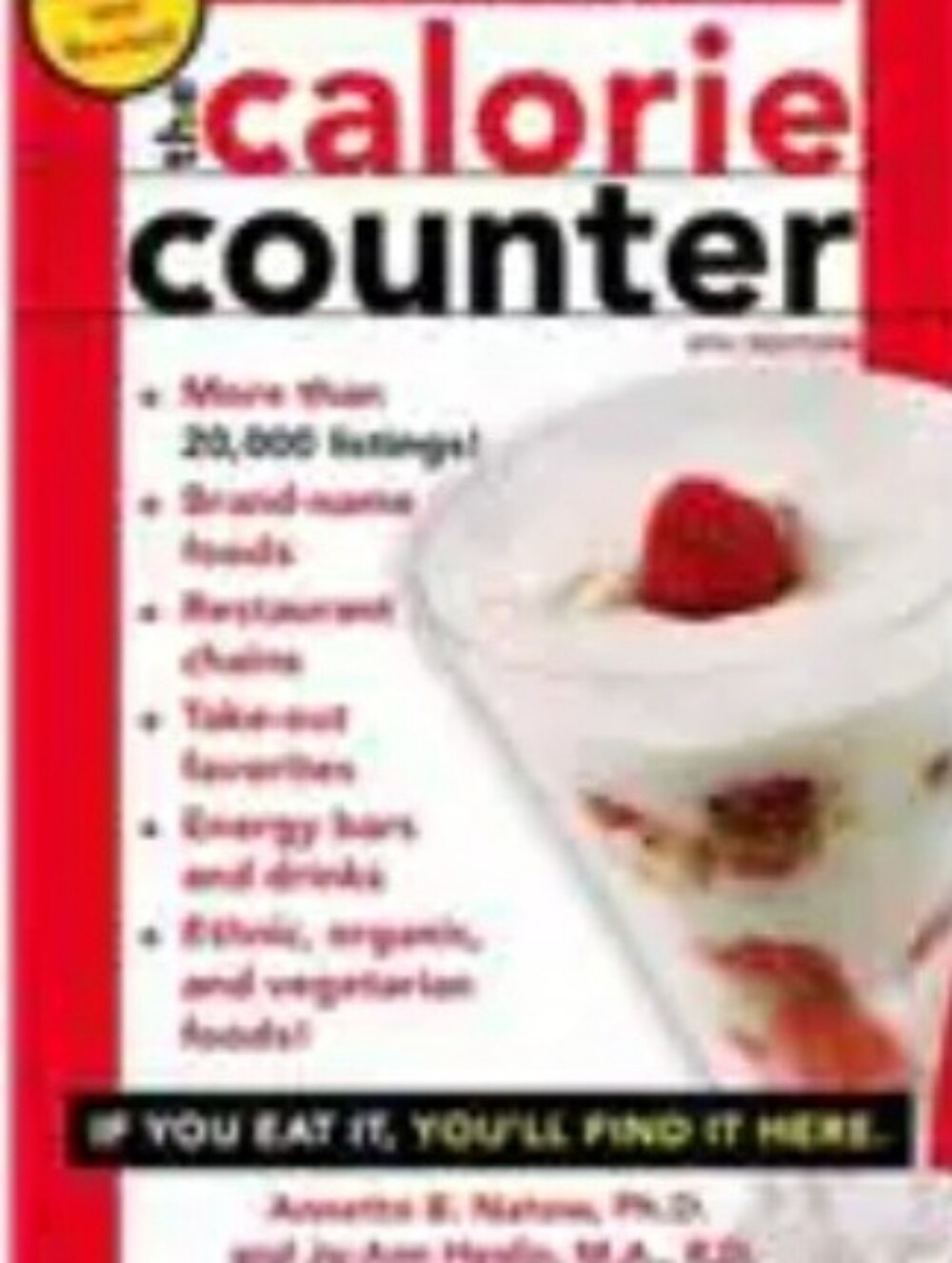 Calorie Counter Book with Red and White Cover